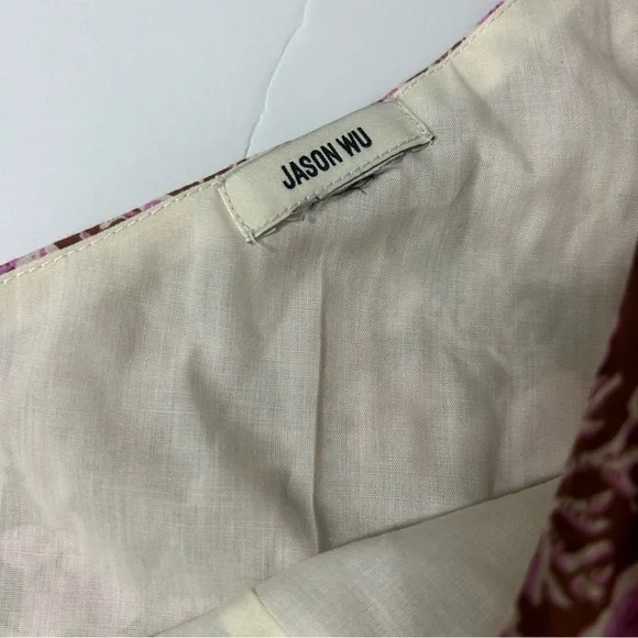 Jason Wu Floral Print One Shoulder A-Line Mini Dress w/o Belt (Size XS) - Picture 7 of 9